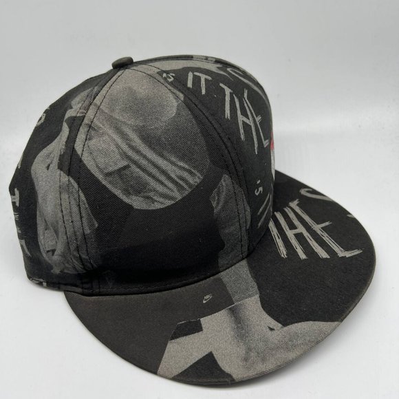 Air Jordan Retro 5 Fire Red 7 1/8 Jumpman Hat Fitted‎ Cap Black Men - Picture 3 of 7